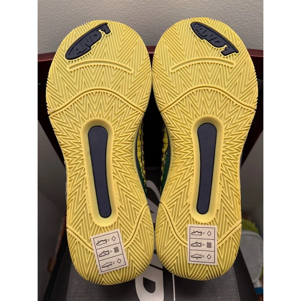 Men's Multicolor Athletic Sneakers - Yellow/Blue/Green - Picture 4 of 5